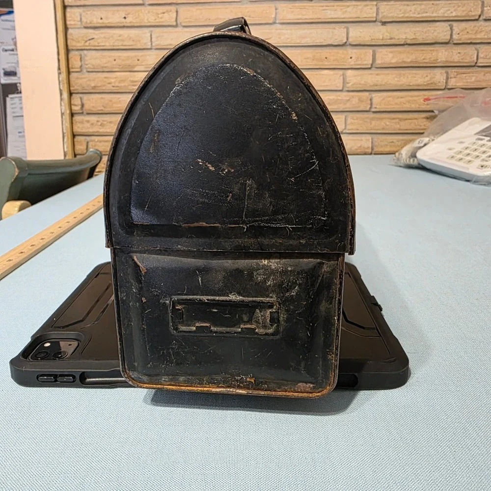Vintage Aladdin Industries Black Metal Dome Lunch Box Nashville TN 1950s Pail